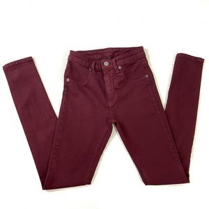 Carmar Burgundy High Waisted Skinny Jeans